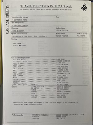 Lot 444 - A collection of scripts for various British TV...