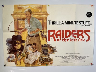 Lot 139 - RAIDERS OF THE LOST ARK (1981) UK Quad film...