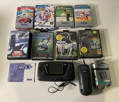 Lot 636 - A SEGA GAME GEAR with Battery pack, car...