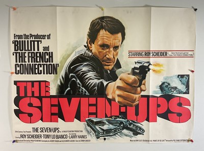 Lot 37A - THE SEVEN-UPS (1973) UK Quad film poster for...
