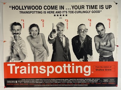 Lot 194A - TRAINSPOTTING (1996) UK Quad film poster, cult...
