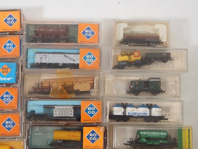 Lot 7 - A group of N gauge European outline wagons by...