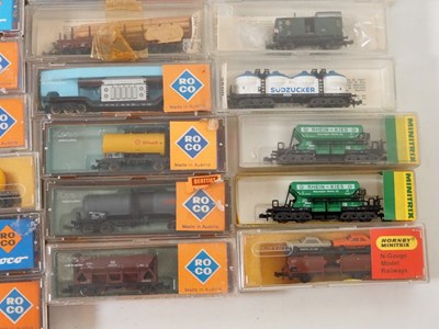 Lot 7 - A group of N gauge European outline wagons by...