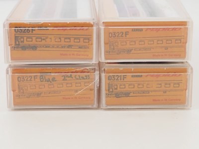 Lot 24 - ARNOLD - N gauge German outline coaches in DB...