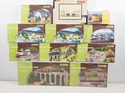 Lot 45 - A landscape of N gauge building kits by FALLER...