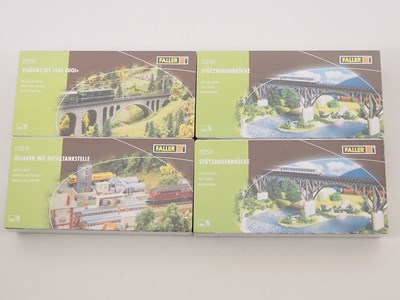 Lot 45 - A landscape of N gauge building kits by FALLER...