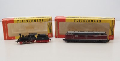 Lot 67 - FLEISCHMANN - German outline HO gauge steam...