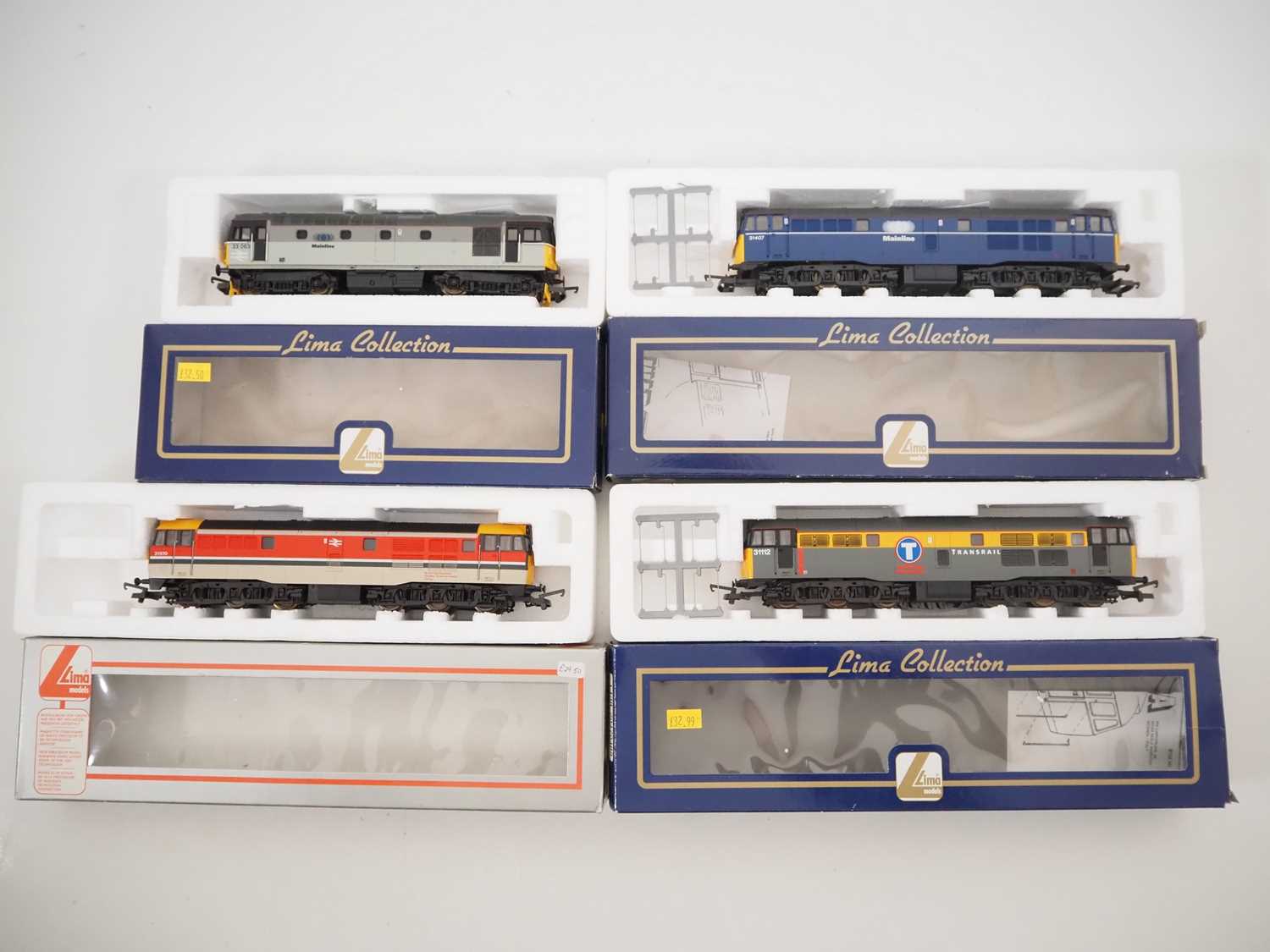 Lot 143 - A group of LIMA OO gauge class 31 diesel...