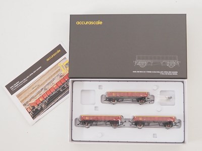 Lot 169 - An ACCURASCALE OO gauge triple wagon set...