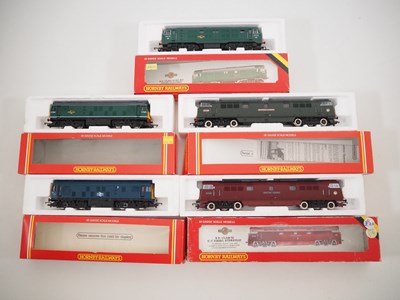 Lot 317 - A group of HORNBY OO gauge diesel locos in BR...