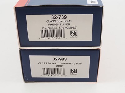 Lot 432 - A pair of BACHMANN OO gauge class 66 diesel...