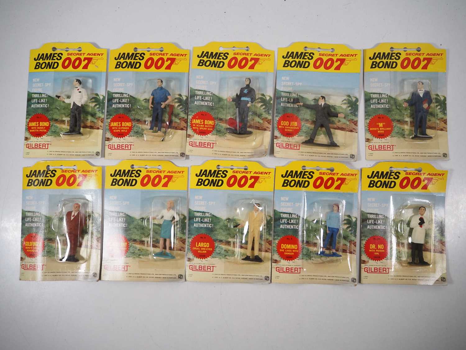 Lot A complete set of all ten carded James Bond...