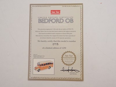 Lot 523 - SUNSTAR 1:24 scale Bedford OB diecast coach in...
