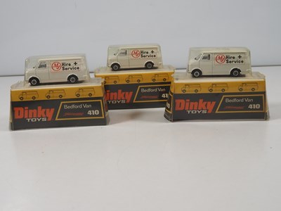 Lot 573 - A group of DINKY #410 Bedford Vans, all in the...
