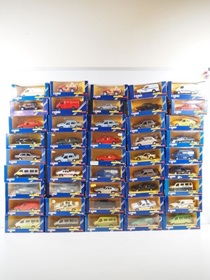 Lot 575 - CORGI - Diecast cars and vans in blue window...