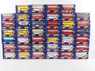 Lot 576 - CORGI - Diecast buses in blue window boxes -...