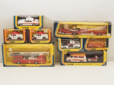 Lot 585 - CORGI - diecast fire engines and other...