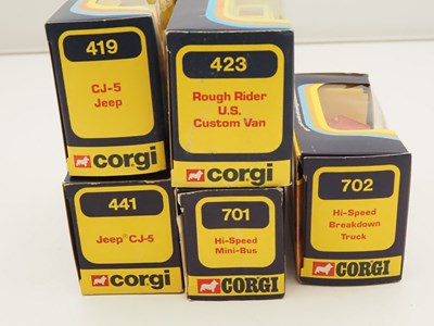 Lot 587 - CORGI - diecast cars all in 1970's blue...