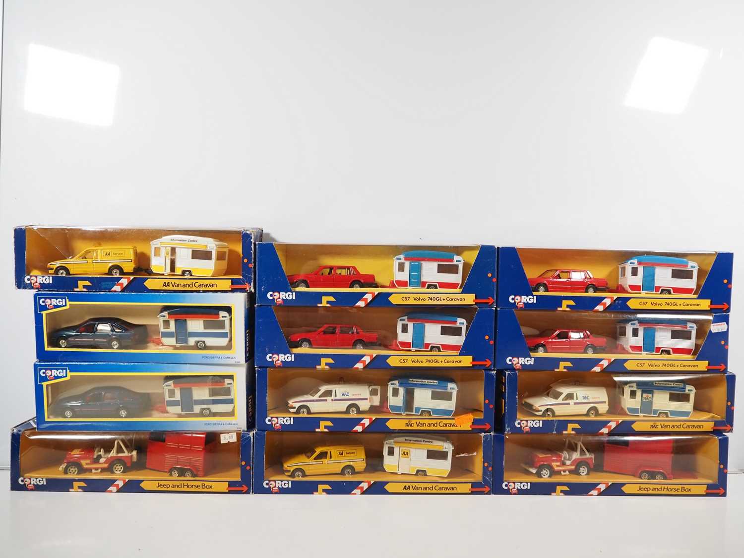 Lot 655 - CORGI - diecast car/van and caravan sets all...