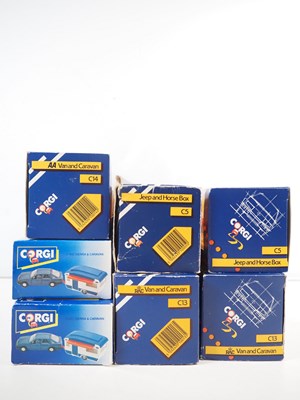 Lot 655 - CORGI - diecast car/van and caravan sets all...