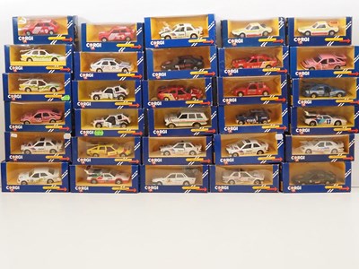 Lot 704 - CORGI - diecast rally and racing cars in blue...