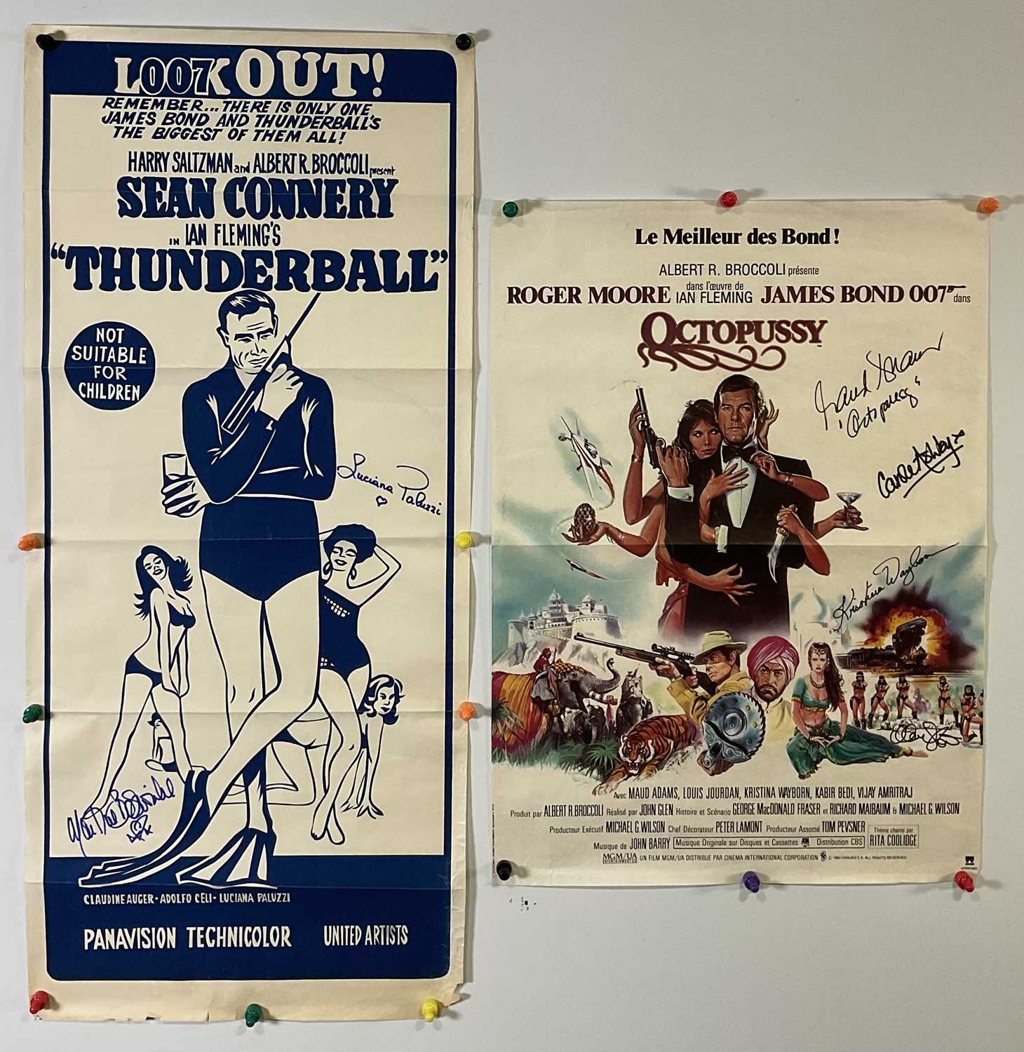 Lot 162 - A pair of signed James Bond film posters...
