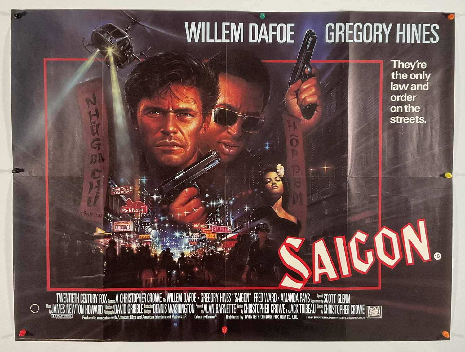 Lot 27 - SAIGON (1988) UK Quad film poster, originally...
