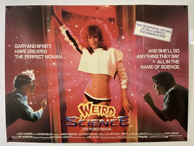 Lot 193 - WEIRD SCIENCE (1985) UK Quad film poster, cult...