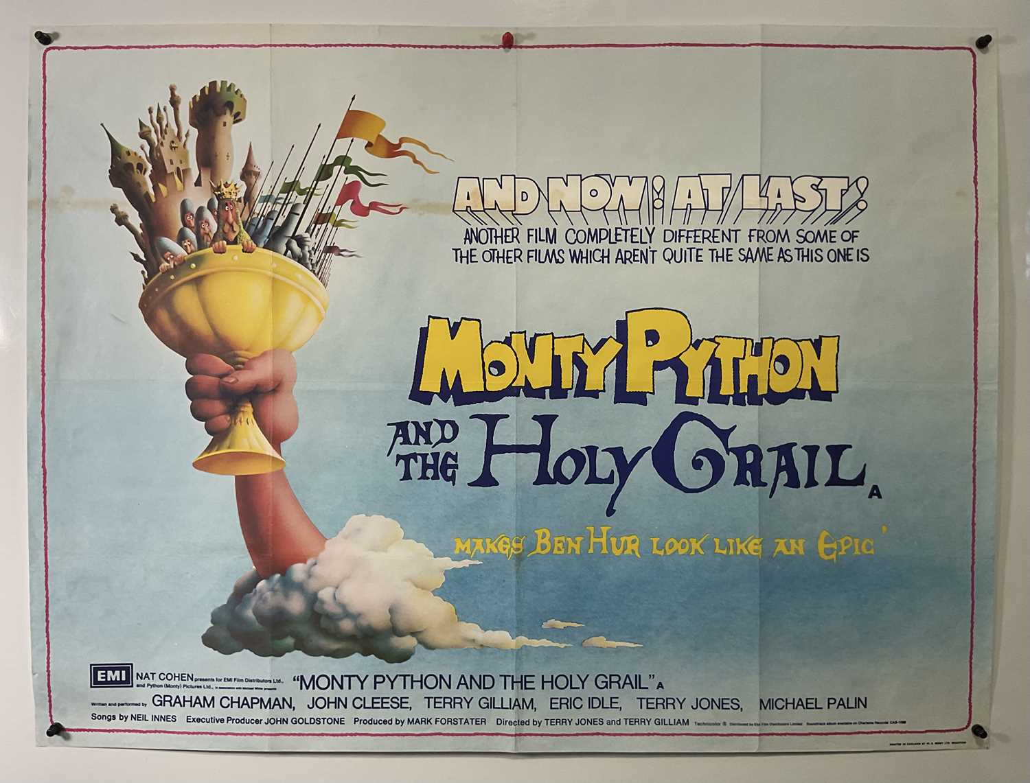 Lot 18 - MONTY PYTHON AND THE HOLY GRAIL (1975) UK Quad...