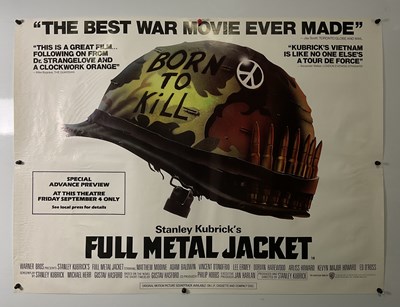 Lot 279 - FULL METAL JACKET (1987) UK Quad film poster,...