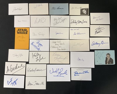 Lot 555 - A good collection of 29 celebrity autographs...
