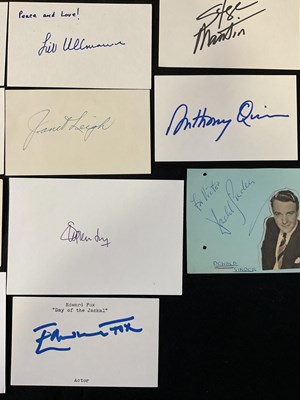 Lot 555 - A good collection of 29 celebrity autographs...