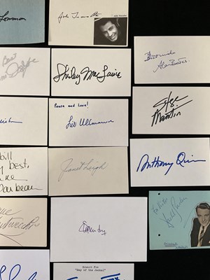 Lot 555 - A good collection of 29 celebrity autographs...