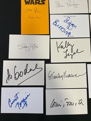 Lot 555 - A good collection of 29 celebrity autographs...