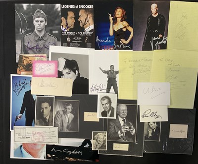 Lot 554 - A selection of celebrity autographs on mixed...