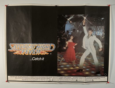 Lot 170 - SATURDAY NIGHT FEVER (1977) UK Quad film...