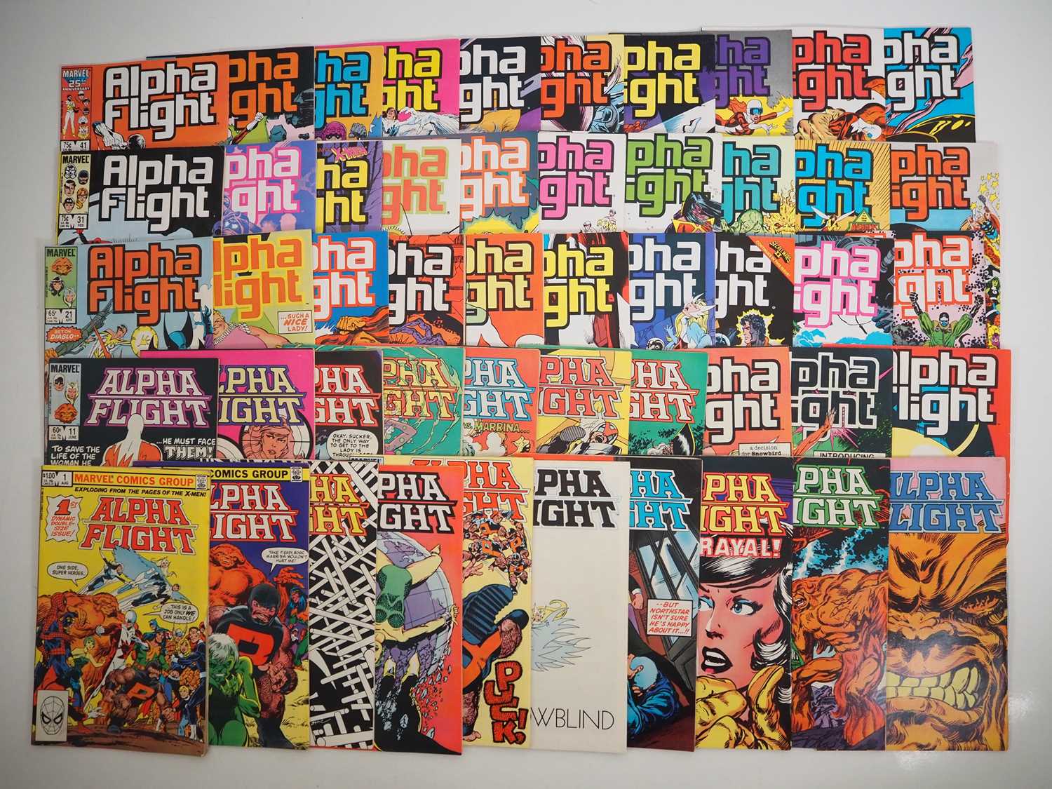 Lot 33 - ALPHA FLIGHT #1 to 50 (50 in Lot) - (1983/1987...