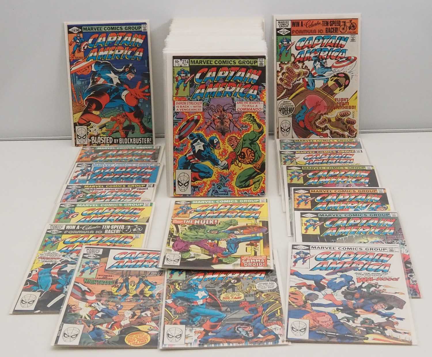 Lot 44 - CAPTAIN AMERICA #257 to 365 + ANNUAL #6-8 (112...