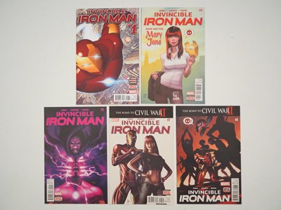 Lot 298 - INVINCIBLE IRON MAN VOL.3 #1, 4, 5, 7, 8 (5 in...