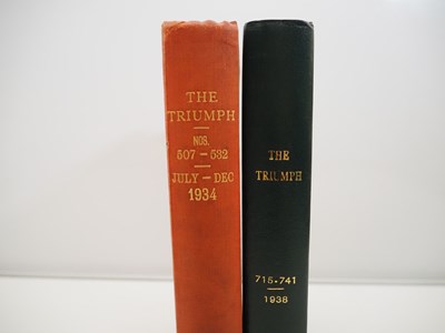 Lot 320 - TRIUMPH 1934 & 1938 BOUND VOLUMES (2 in Lot) -...