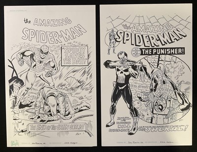Lot 440 - A pair of reproduction original art comic book...