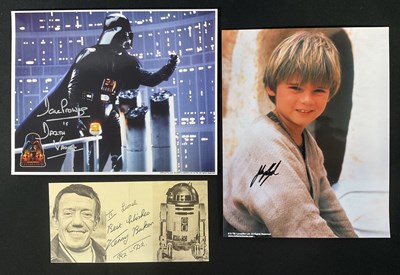 Lot 543 - A trio of STAR WARS autographs comprising DAVE...