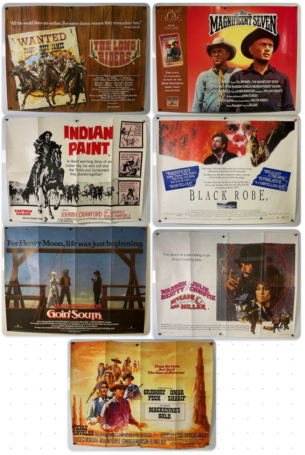 Lot 271 - A chorale of Western UK Quad film posters...