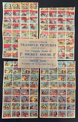Lot 418 - Walt Disney MICKEY MOUSE Transfer pictures -...