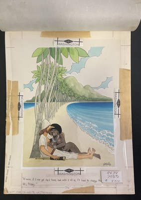Lot 470 - Production used watercolour comic illustration...