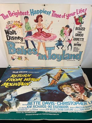 Lot 403 - WALT DISNEY - 9 UK Quad film posters for...