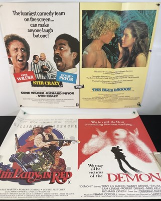 Lot 98 - A selection of 8 UK Quad double-bill movie...