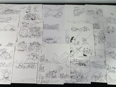 Lot 469 - A selection of concept art sketches for...