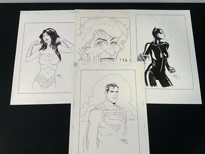 Lot 455 - A group of DC comics character studies by Dave...
