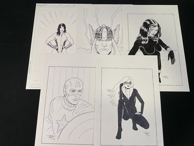 Lot 459 - A selection of Marvel Comics character studies...